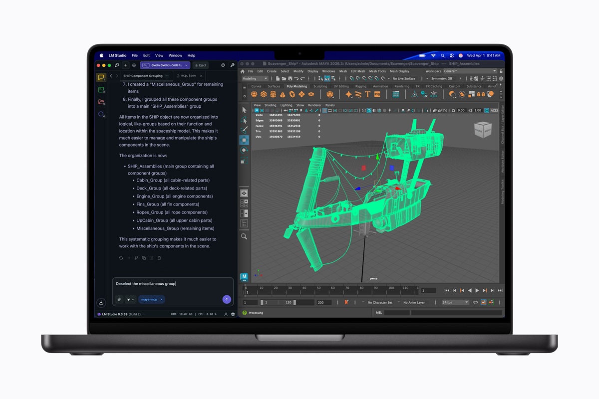 Apple-MacBook-Pro-M5-Pro-and-M5-Max-LM-Studio-and-Autodesk-Maya-260303